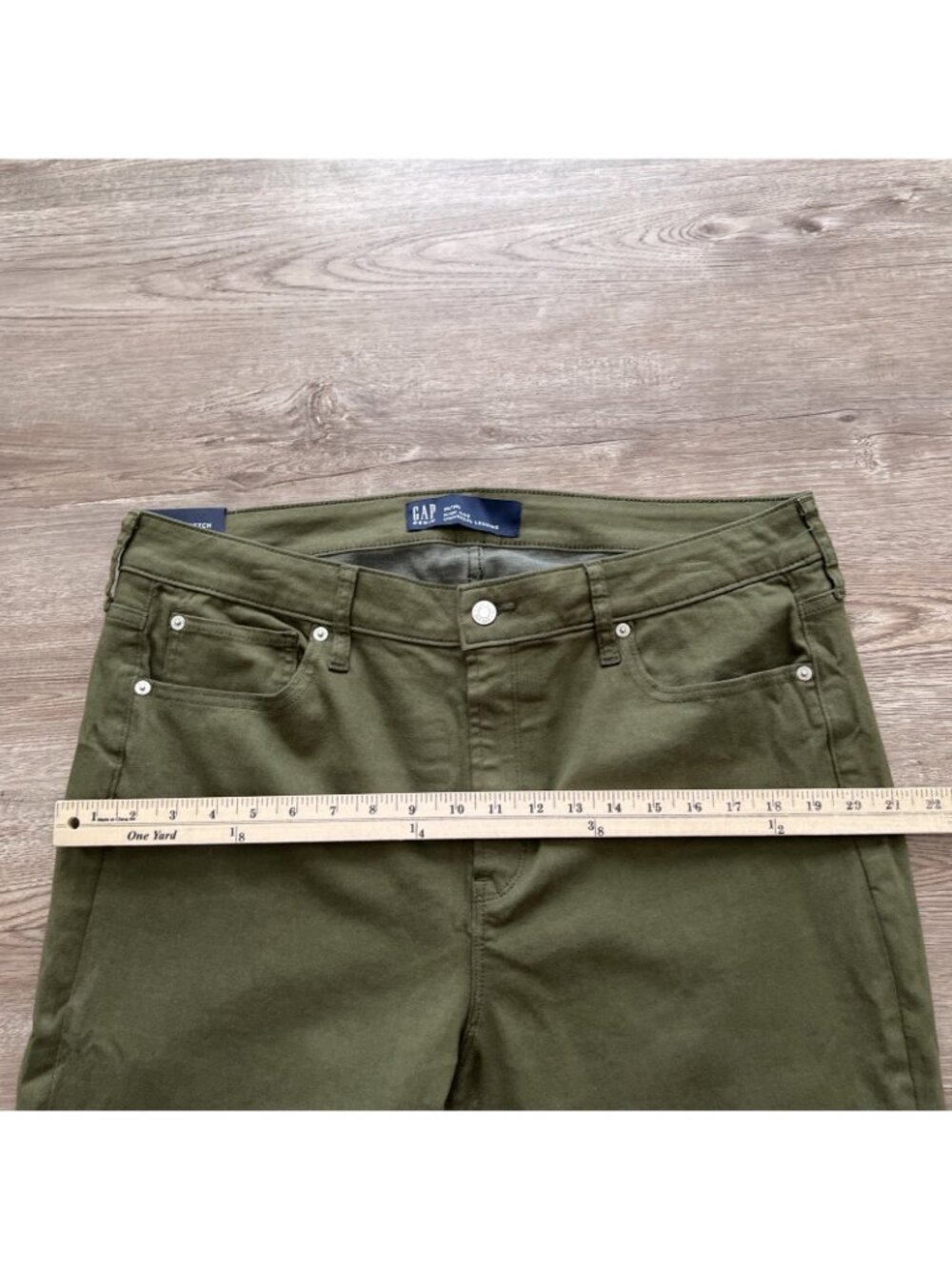 Gap High Rise Jegging Womens 20 Short Green Full Length NWT - Picture 8 of 16